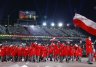 Polska reprezentacja w trakcie pochodu podczas ceremonii otwarcia IO