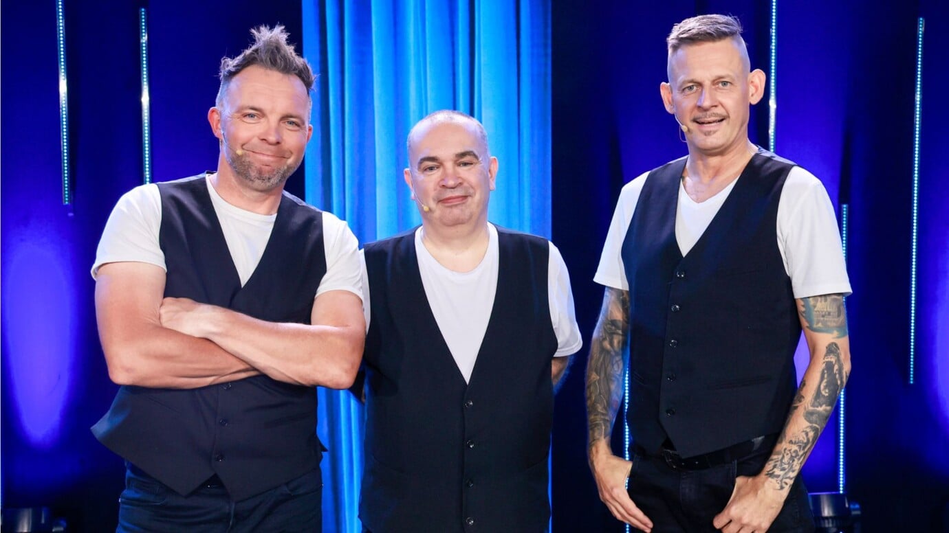 Kabaret Ani Mru-Mru Marcin W&oacute;jcik, Waldemar Wilkołek, Michał W&oacute;jcik. Fot. AKPA.