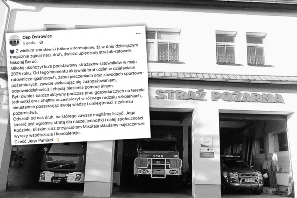 straz pozarna, post na facebooku