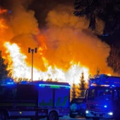 Pożar, Targanice. Fot. Facebook@Małopolska Alarmowo.